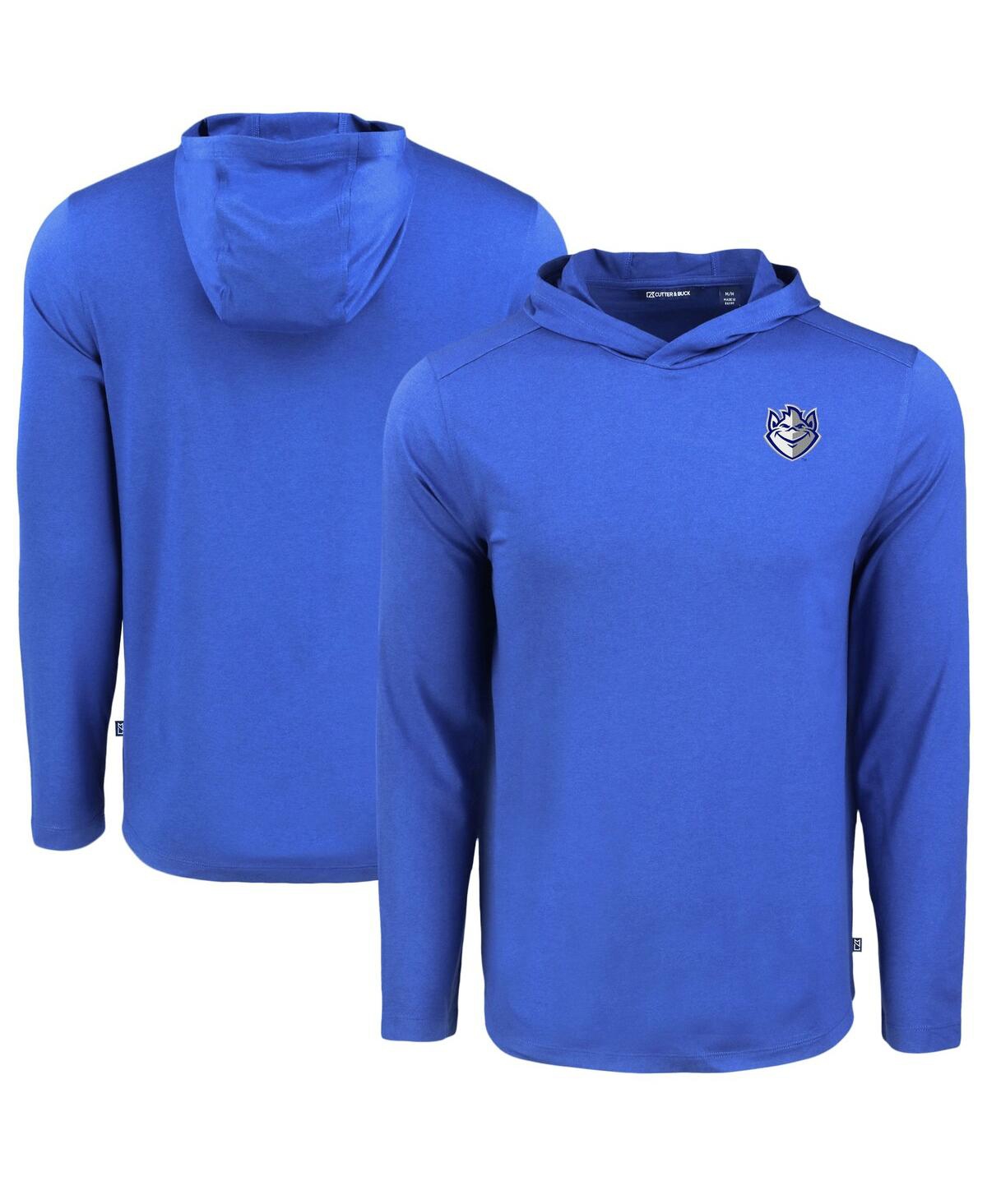 Cutter & Buck Men's Blue Saint Louis Billikens Coastline Epic Comfort Eco Long Sleeve Hoodie T-Shirt - Blue