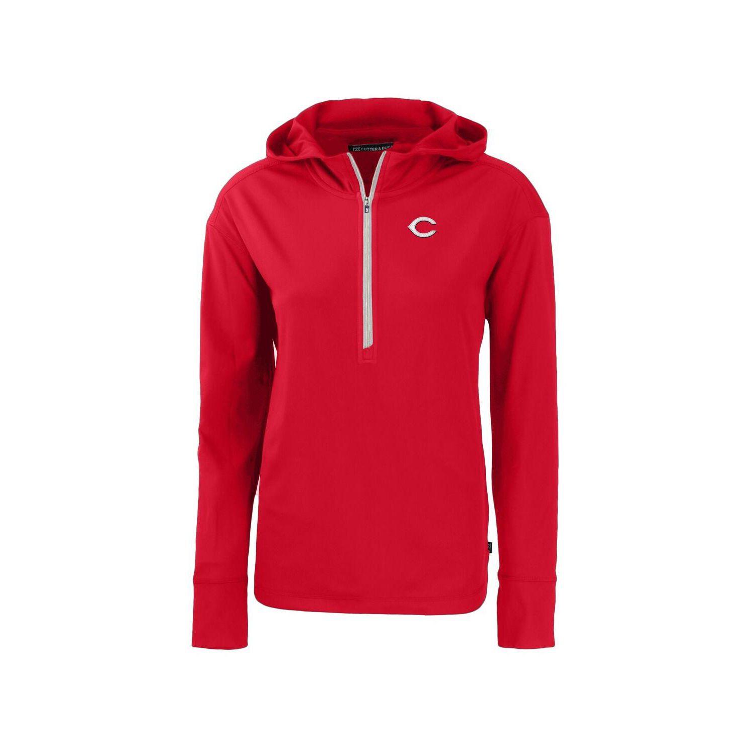 Women's Red Cincinnati Reds Daybreak Eco Half-Zip Hoodie