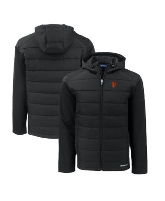 Men's Black San Francisco Giants Evoke Hybrid Eco Softshell Full-Zip Hoodie
