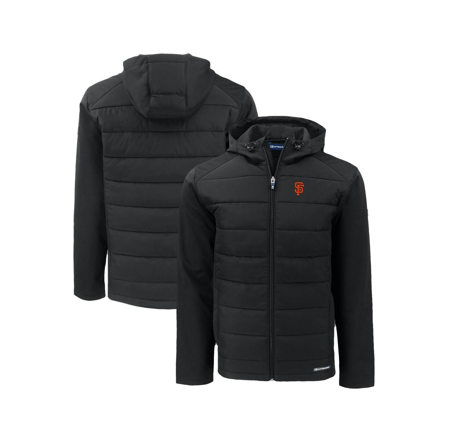 Men's Black San Francisco Giants Evoke Hybrid Eco Softshell Full-Zip Hoodie