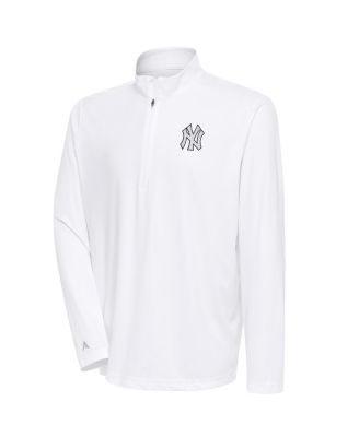 Men's White New York Yankees Metallic Tribute Quarter-Zip