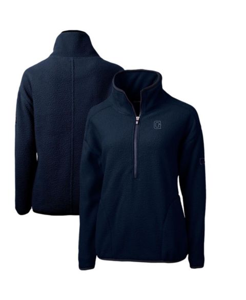 Женские свитеры Cutter & Buck Women's Navy Georgetown Hoyas Cascade Eco Sherpa Fleece Half-Zip Pullover Jacket