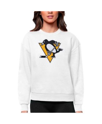 Women's White Pittsburgh Penguins Primary Logo Team Logo Victory Crewneck Pullover Sweatshirt