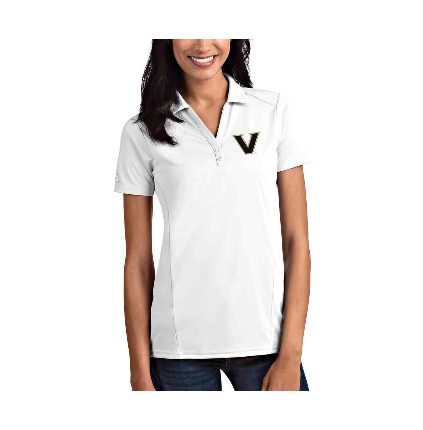 Женское поло Antigua White Vanderbilt Commodores Tribute Polo — фото 1