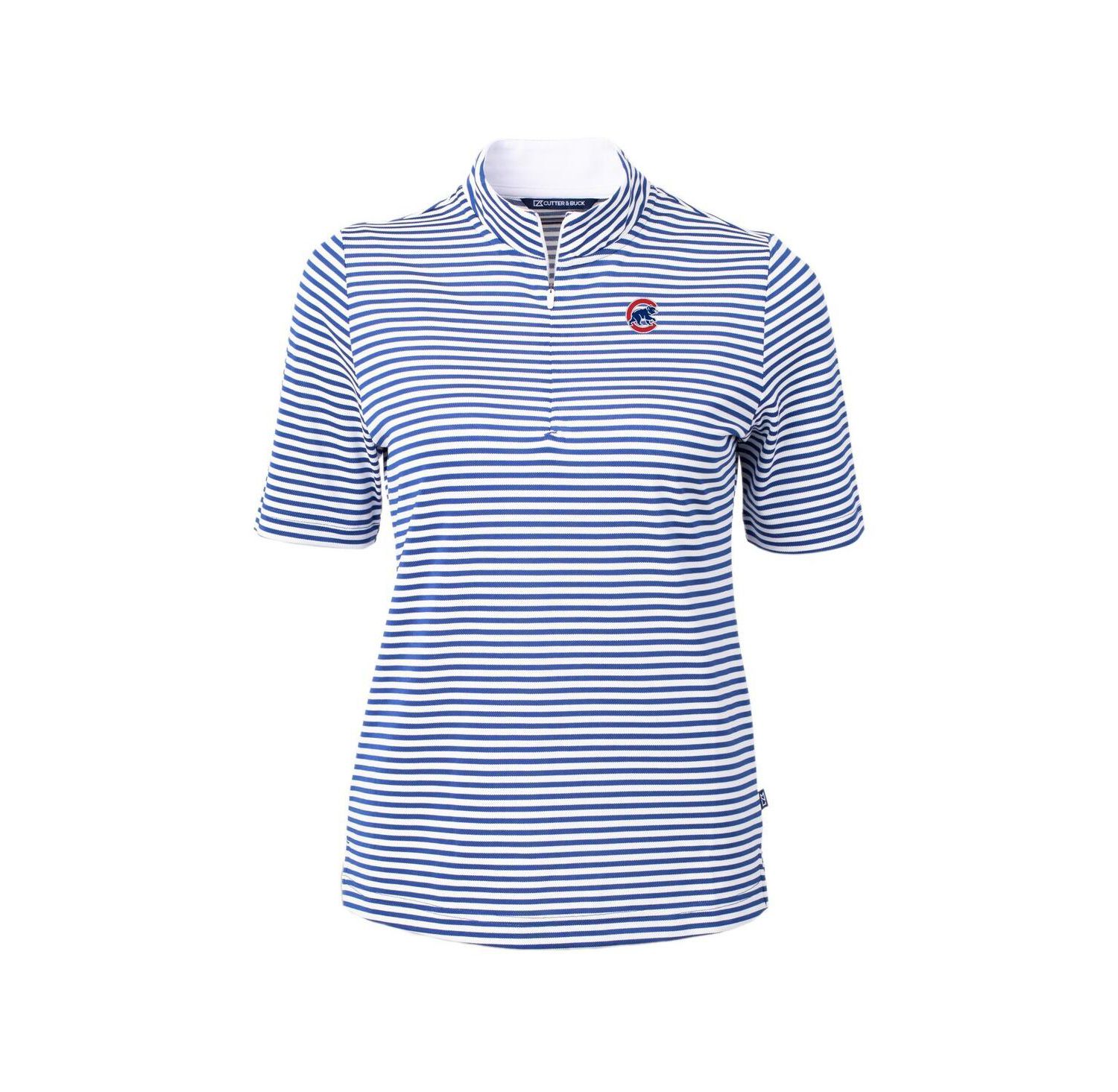 Women's Blue Chicago Cubs Virtue Eco Pique Stripe Top