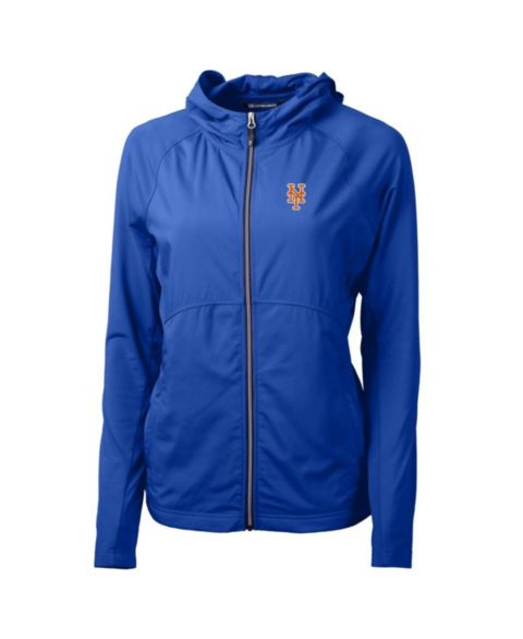 Женские куртки Cutter & Buck Women's Royal New York Mets Adapt Eco Knit Full-Zip Jacket