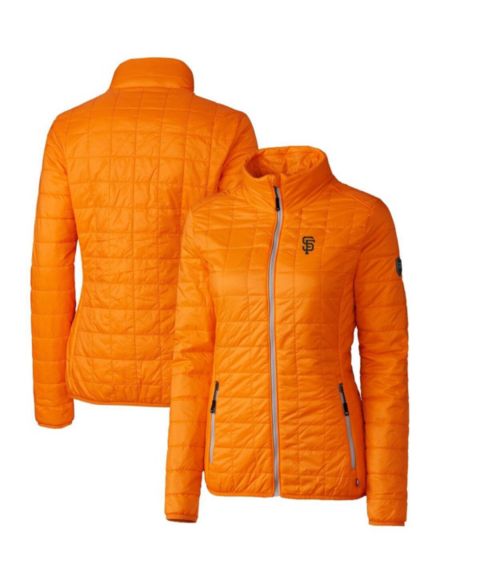 Женские куртки Cutter & Buck Women's Orange San Francisco Giants Rainier PrimaLoft Eco Full-Zip Puffer Jacket