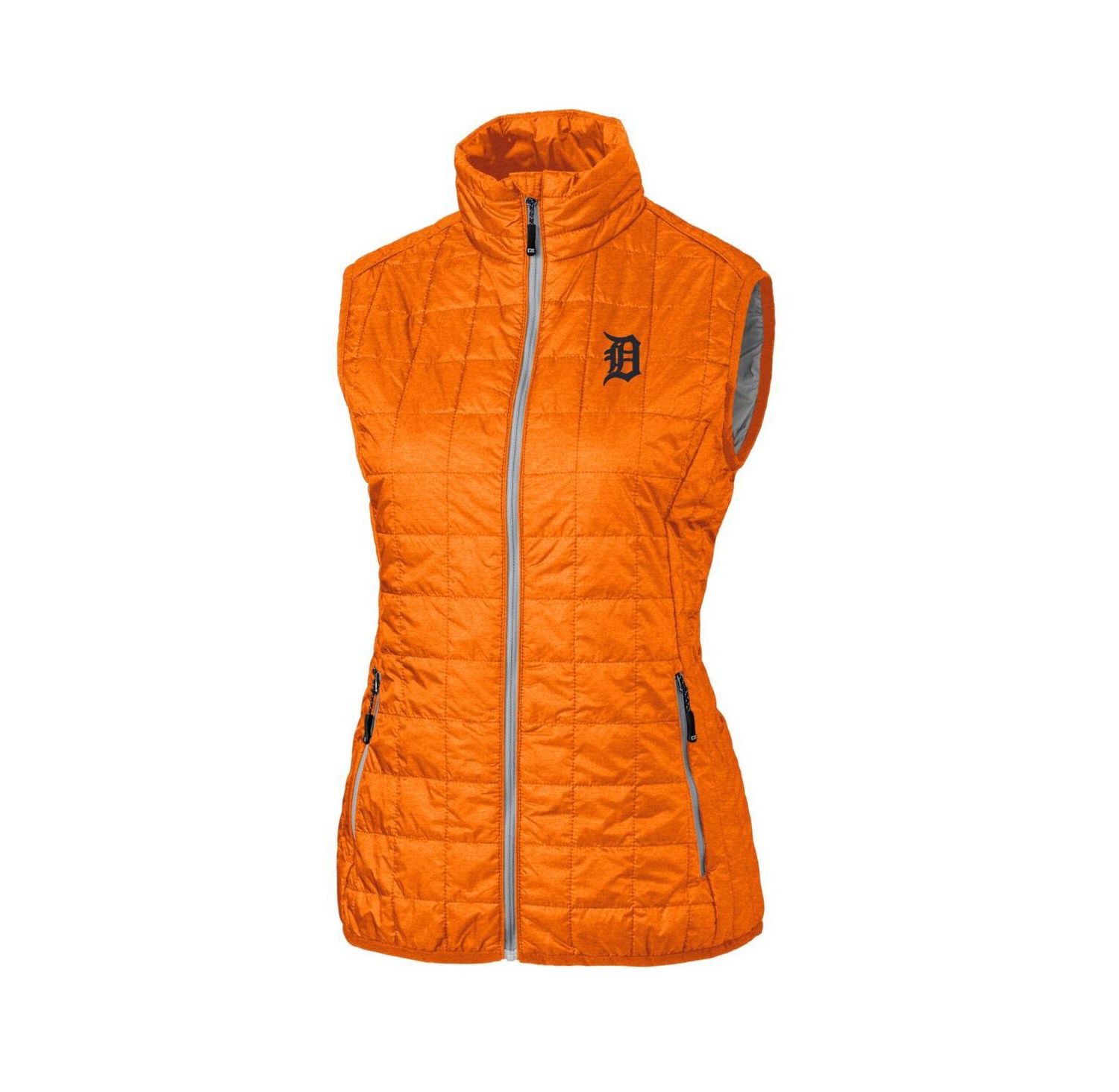 Women's Orange Detroit Tigers Rainier PrimaLoft Eco Full-Zip Puffer Vest