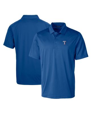Men's Royal Texas Rangers Prospect Textured Stretch Big & Tall Polo Shirt