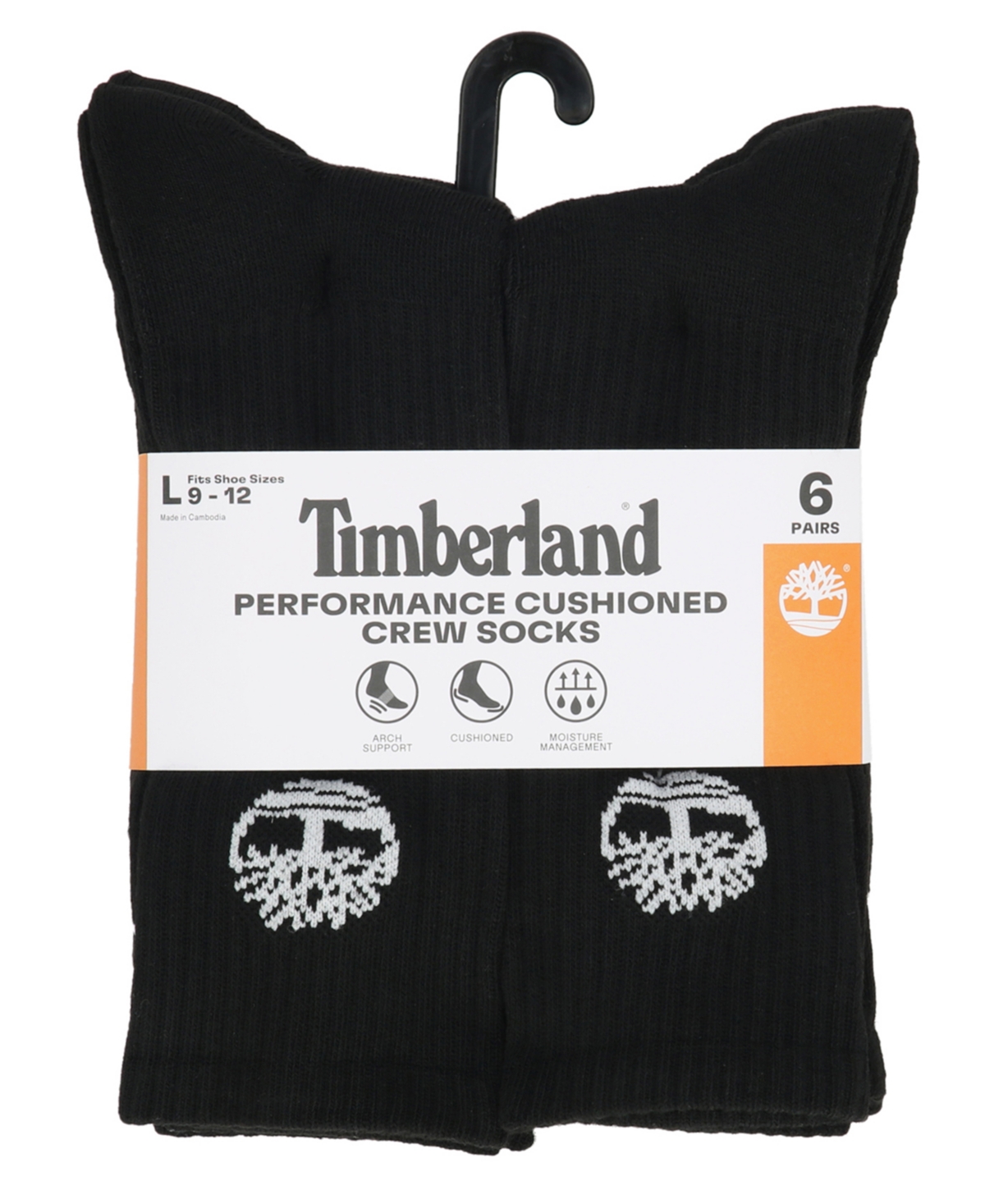 Timberland Men's 6-Pack Millboro Crew Socks