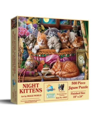 Night Kittens 500 piece Jigsaw Puzzle for Adults