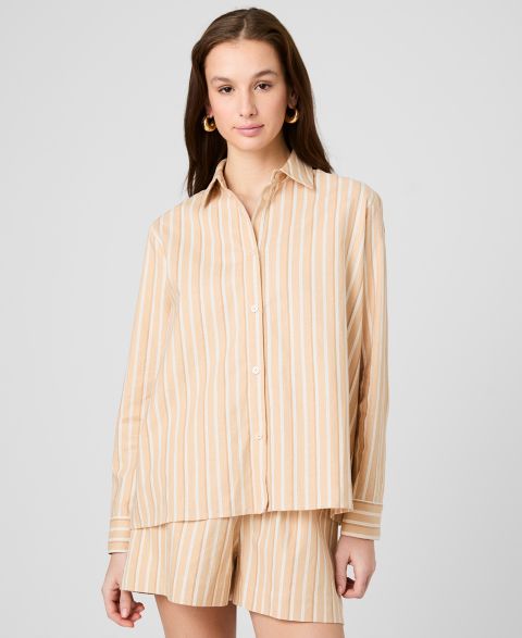 Женская рубашка French Connection Sandlot Striped, цвет: Полосатый