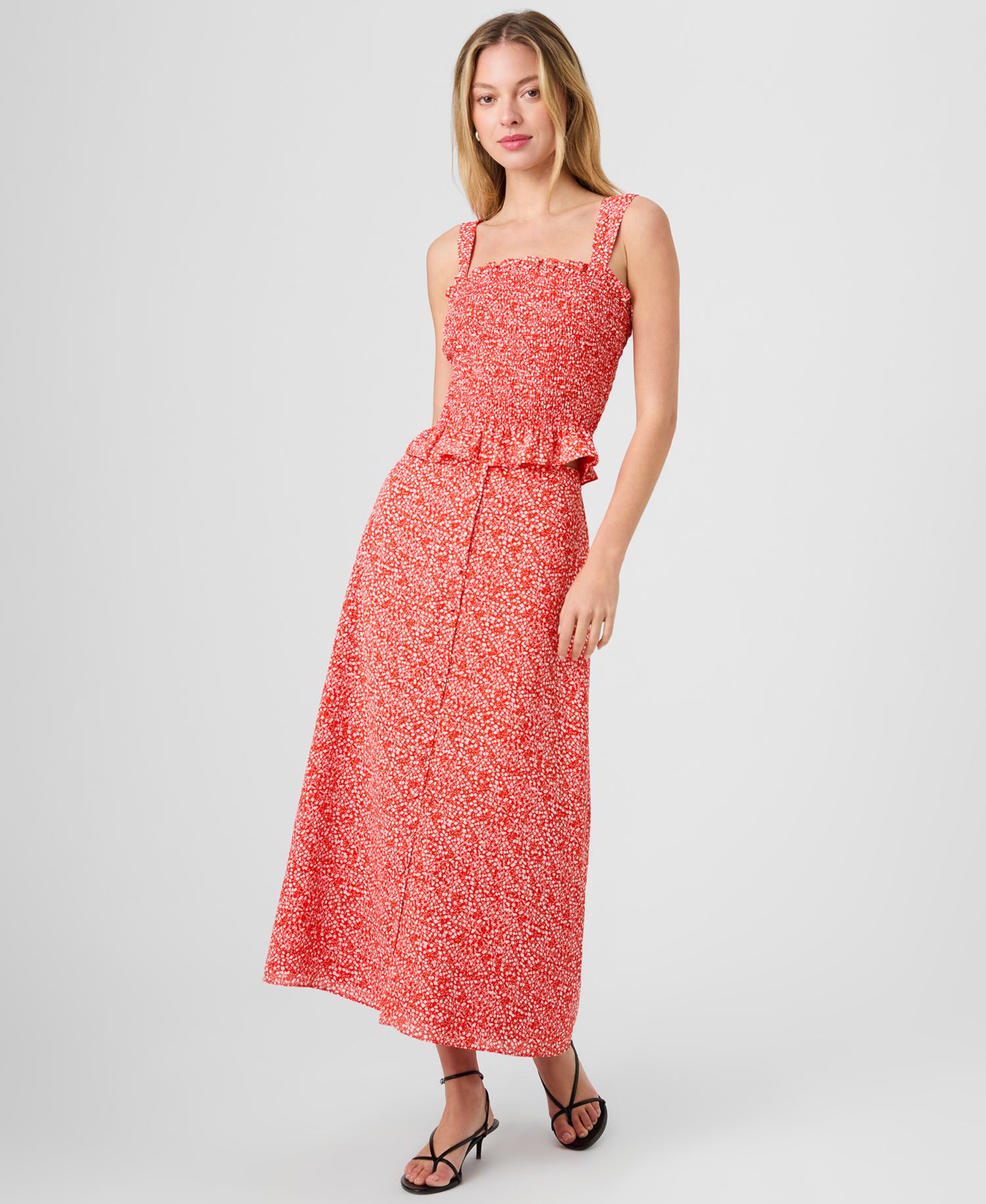 Women's Floral Print Midi Skirt