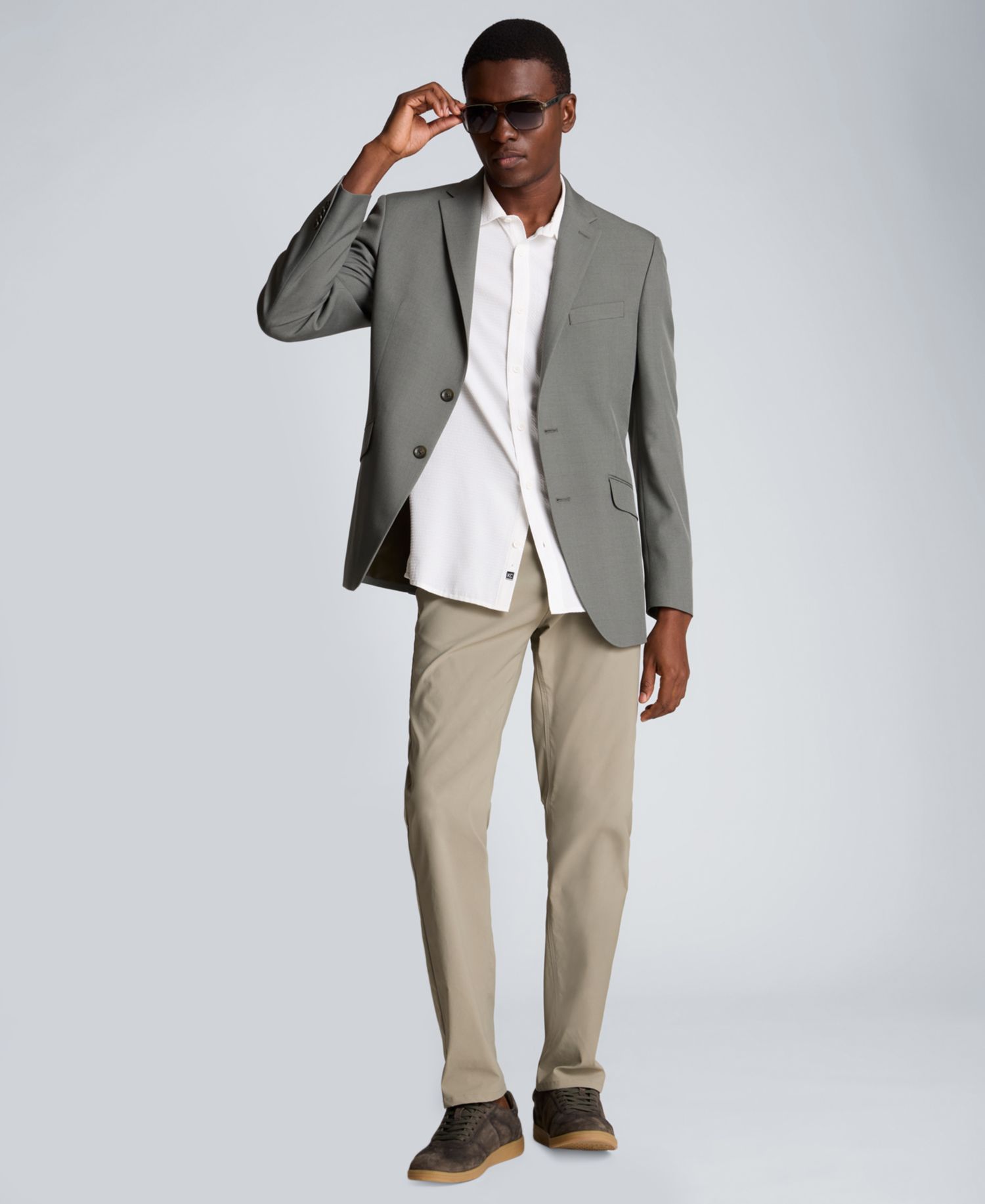 Men's Seersucker Point Collar Shirt