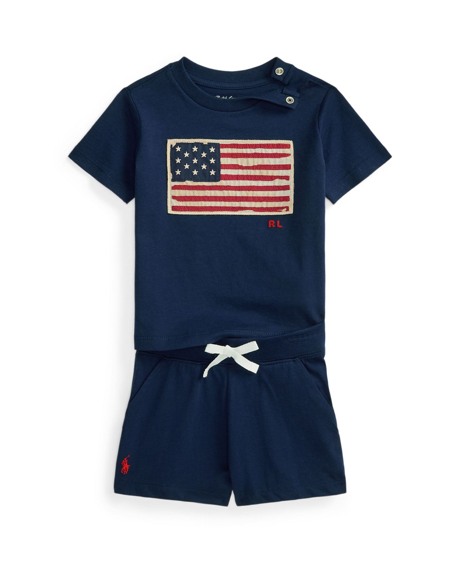 Baby Boys' Flag Jersey T-Shirt and Shorts, 2-Piece Set