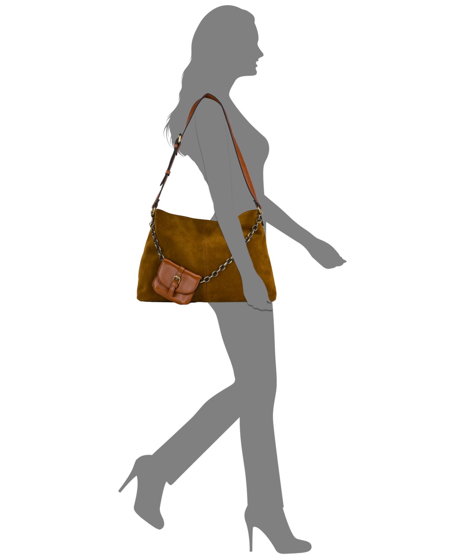 Liora Large Suede Slouchy Tote Handbag