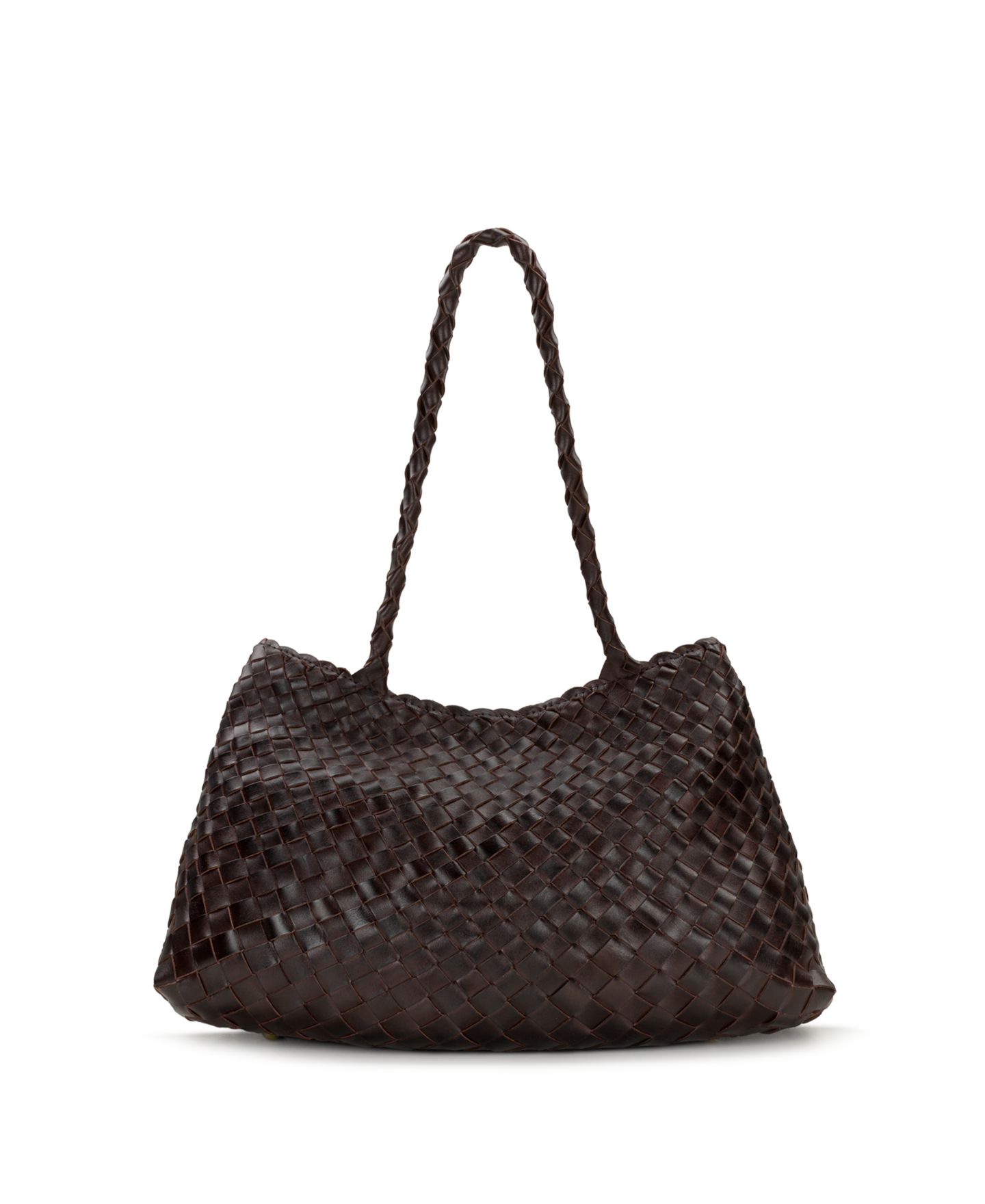 Женская сумка Patricia Nash Cheri Large Woven Leather Satchel Handbag, цвет: Шоколадный — фото 2
