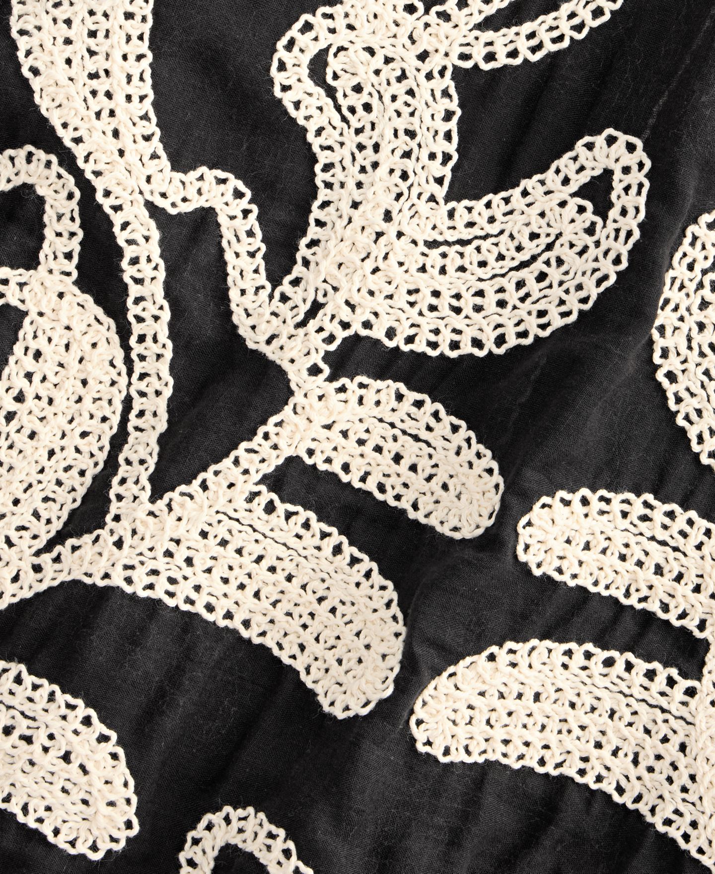 Женский топ On 34th Cotton Embroidered Cutwork Top, цвет: Глубокий чёрный — фото 4