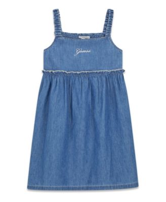 Girls' 7-16 Chambray Sleeveless Tank Dress