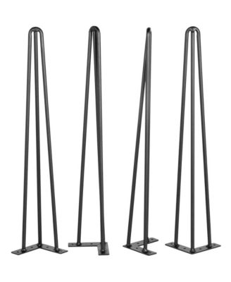 Hairpin Table Legs Set of 4 Carbon Steel Desk Furniture Legs Load