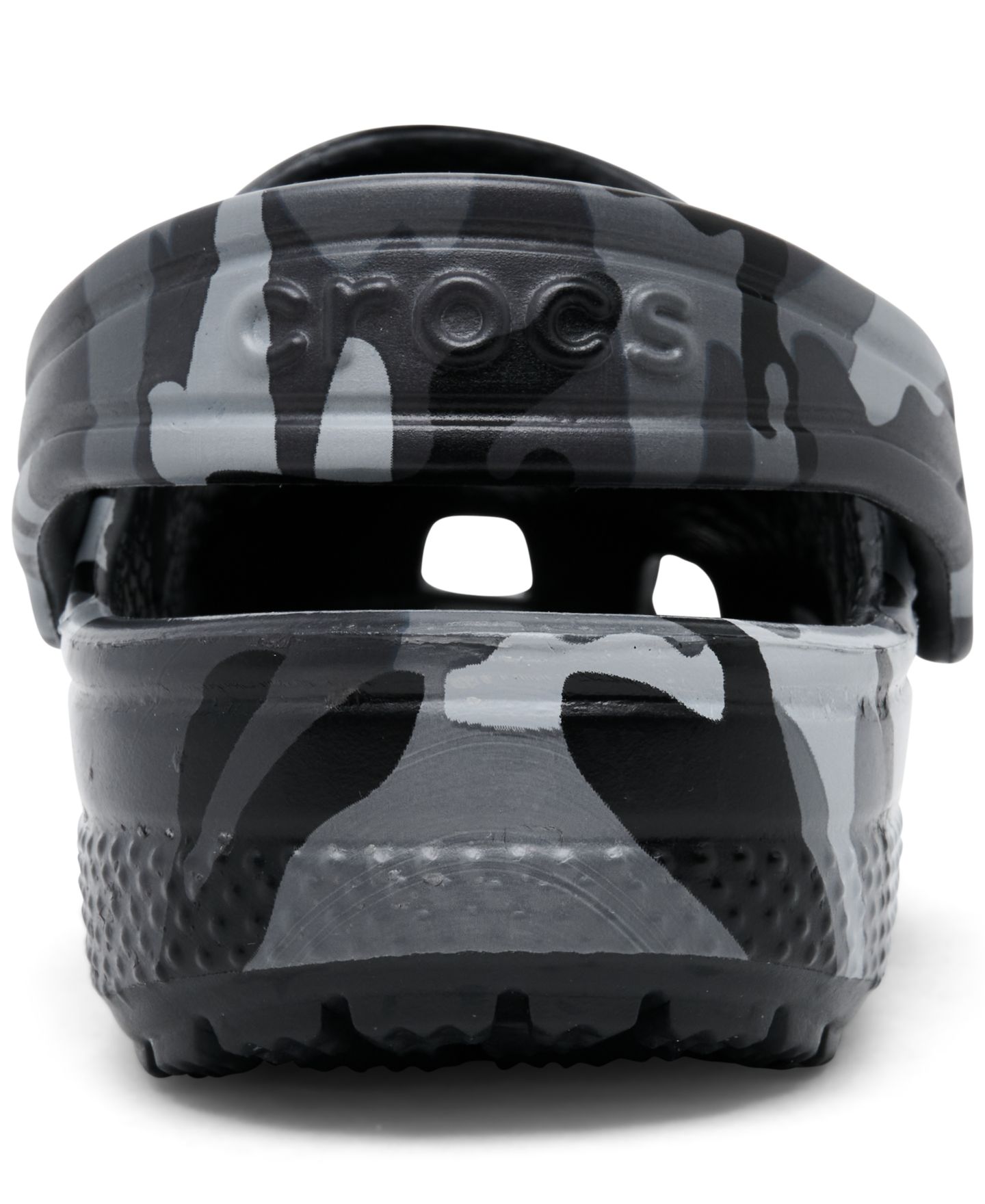 Детские сабо Crocs Camo Classic, цвет: Чёрный / Серый — фото 4
