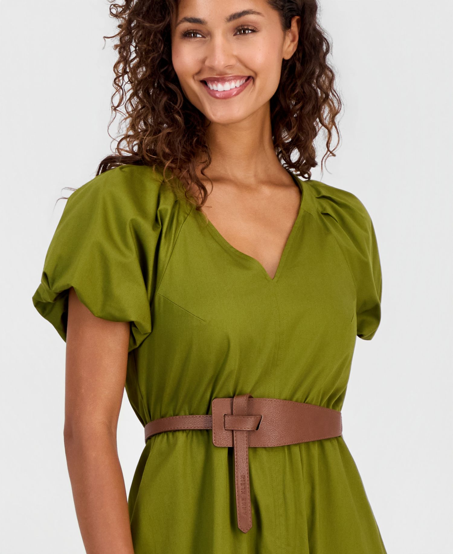 Women's Belted Midi Dress