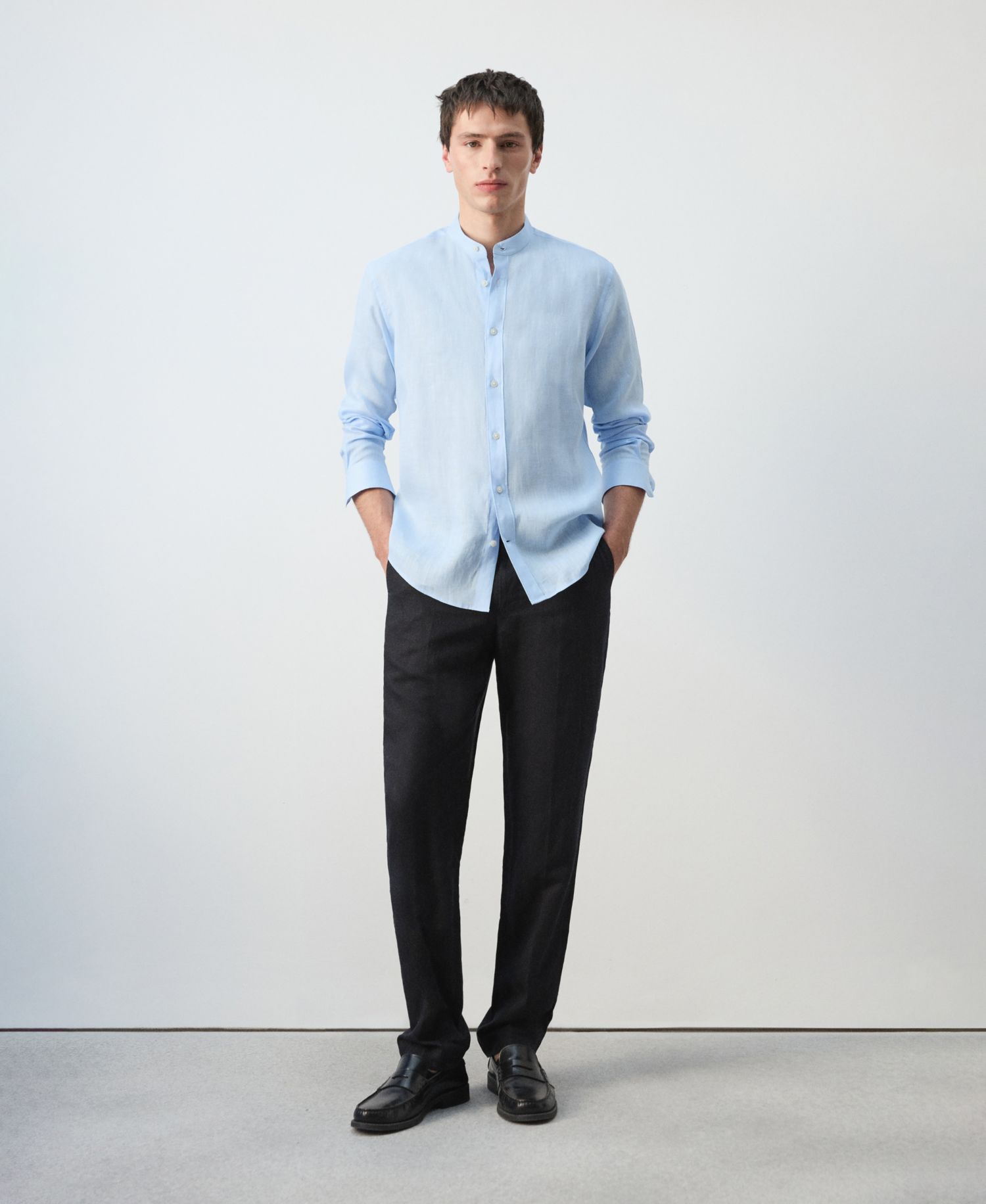 Men's Mao Collar Shirt
