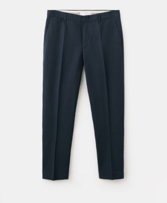Men's Slim-Fit Cotton Linen Trousers