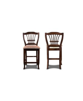 Bixby Wood Counter Chair with Fabric Seat