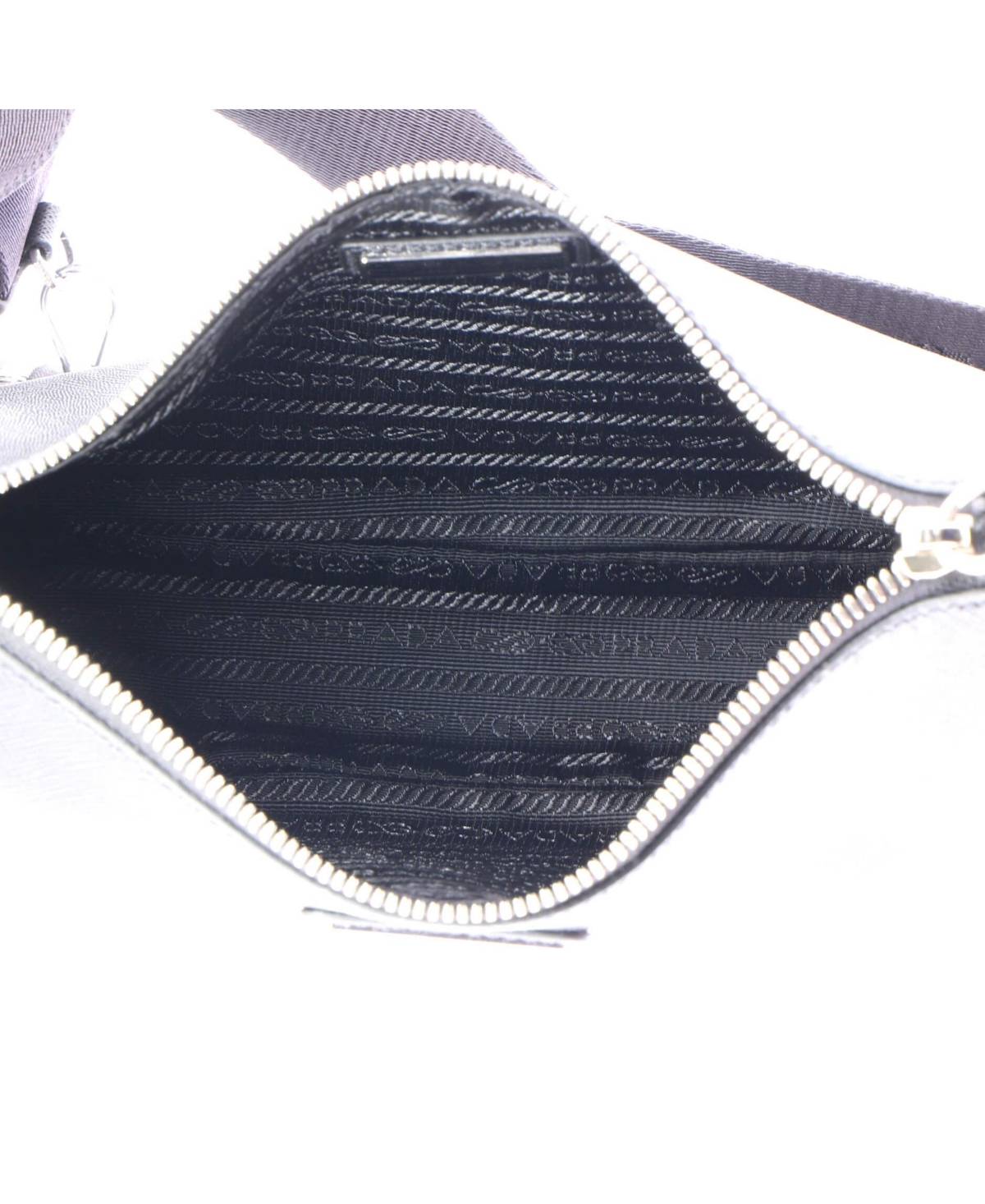 Pre-Owned Prada Small Re-Edition Zip Messenger Bag Saffiano Leather