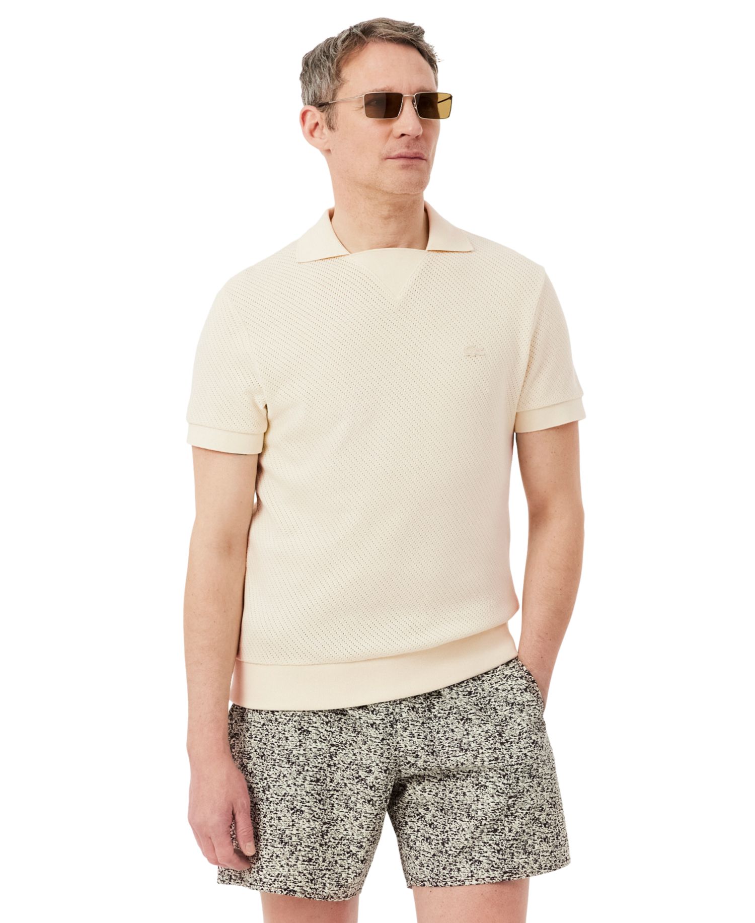 Men's Regular-Fit Lacy Cotton Polo Shirt