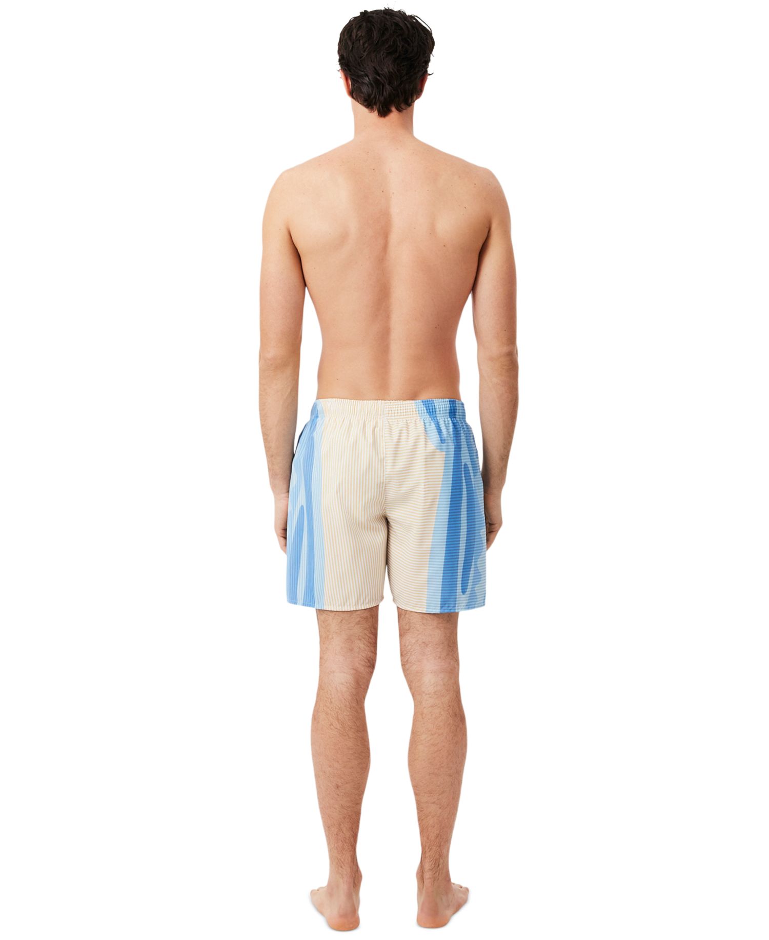 Men's Mid-Length Striped Swim Trunks