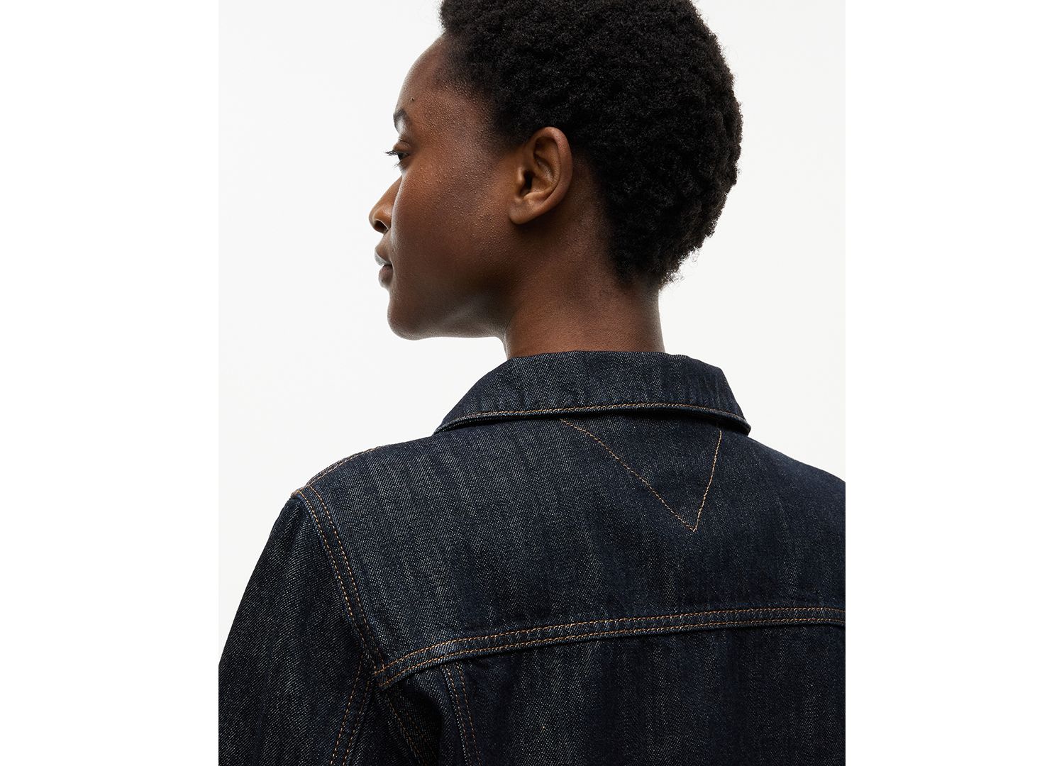 Women's Cotton Collared Denim Jacket