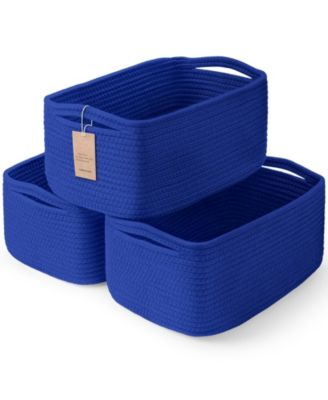 3Piece Woven Rope Storage Baskets with Handles Gift Basket