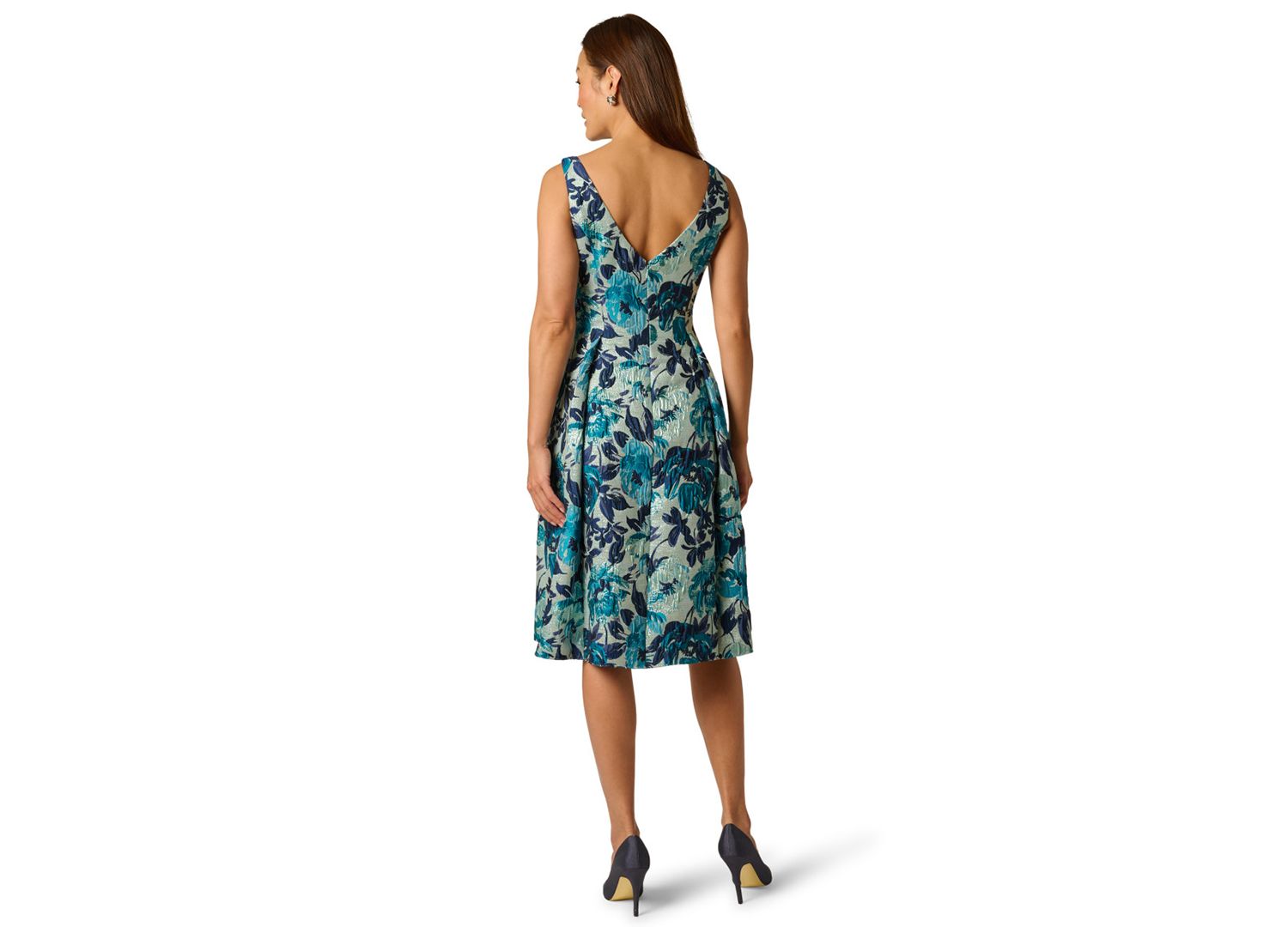 Petite Sleeveless Boat Neck Dress
