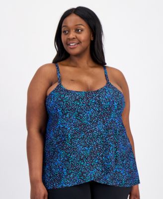 Plus Size Cape Town Scoop Neck Tankini Top