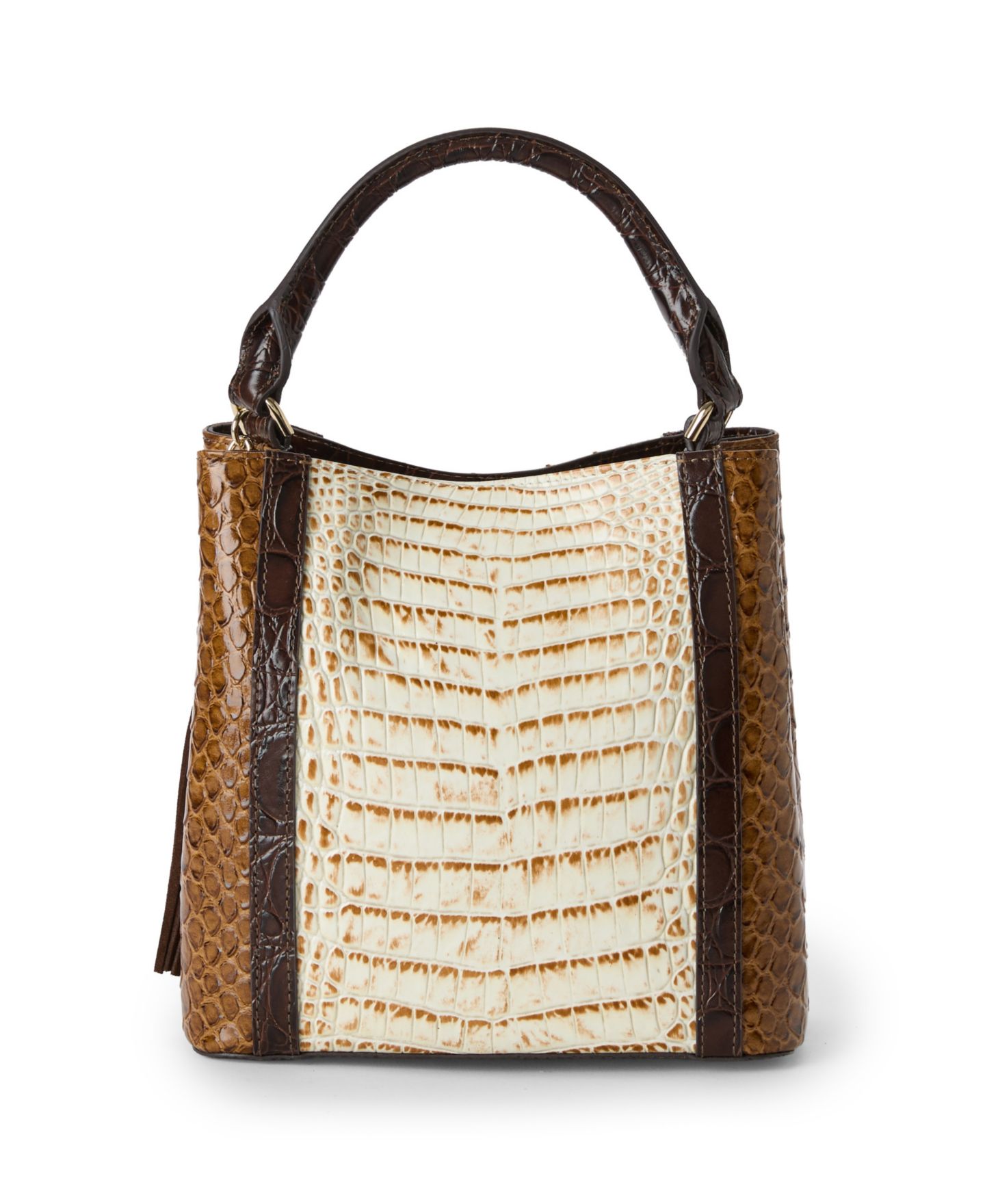 Женская мини-сумка кроссбоди Brahmin Amelia из кожи, цвет: Разноцветный — фото 2