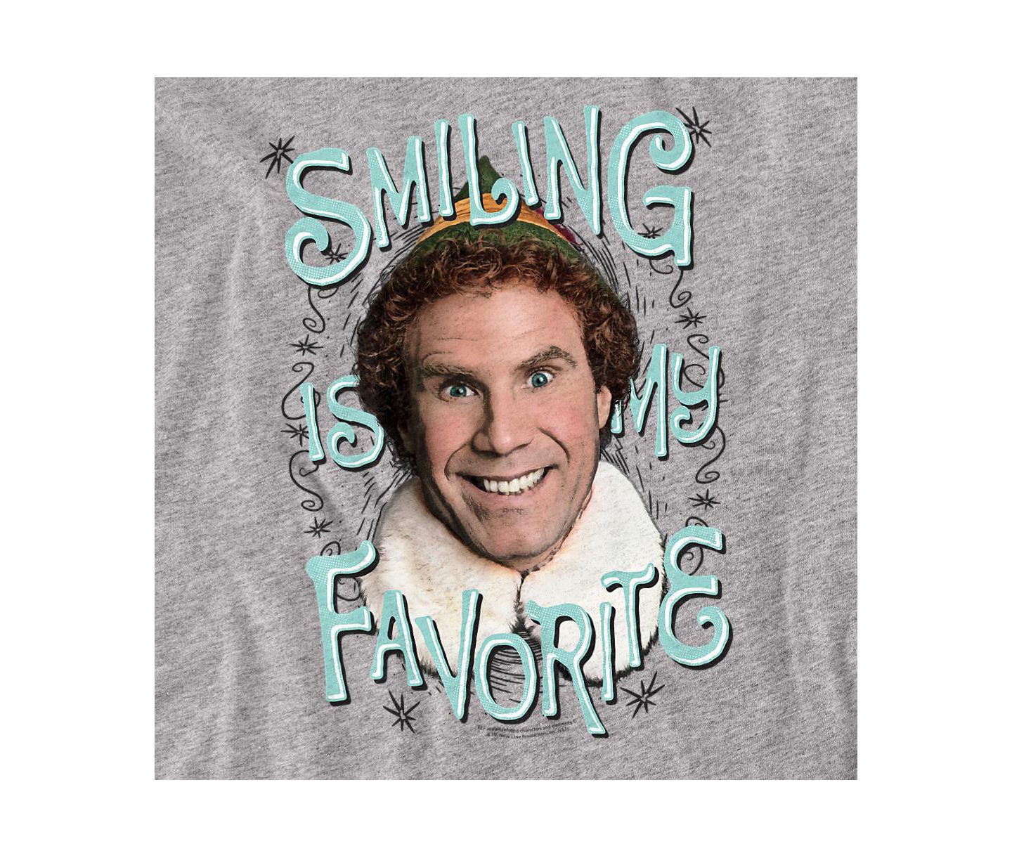 Мужская футболка Elf Smiling, цвет: Меланжевый — фото 2