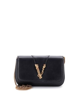 Virtus Clutch on Chain Leather
