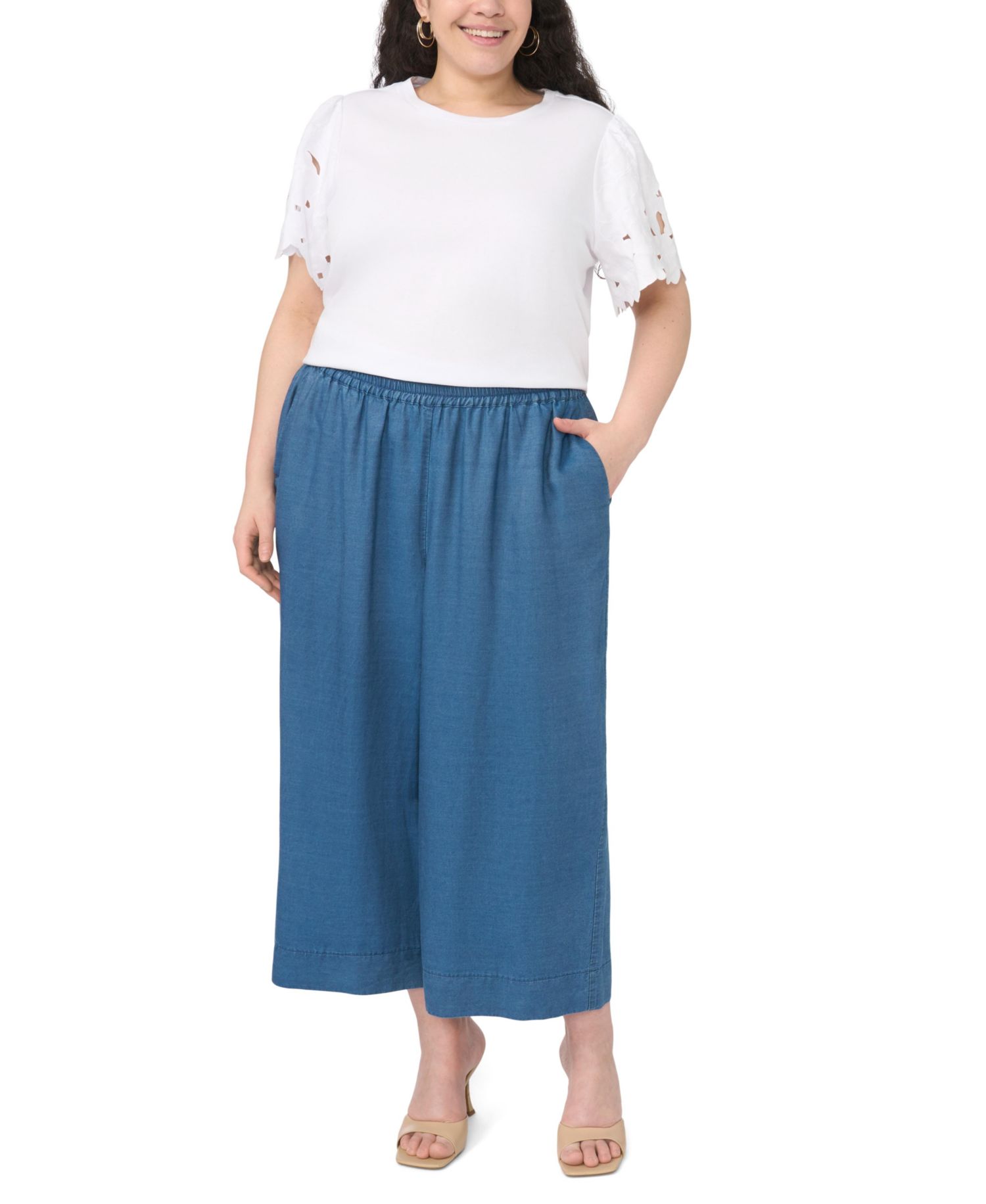 Plus Size Crewneck Pull-On Top