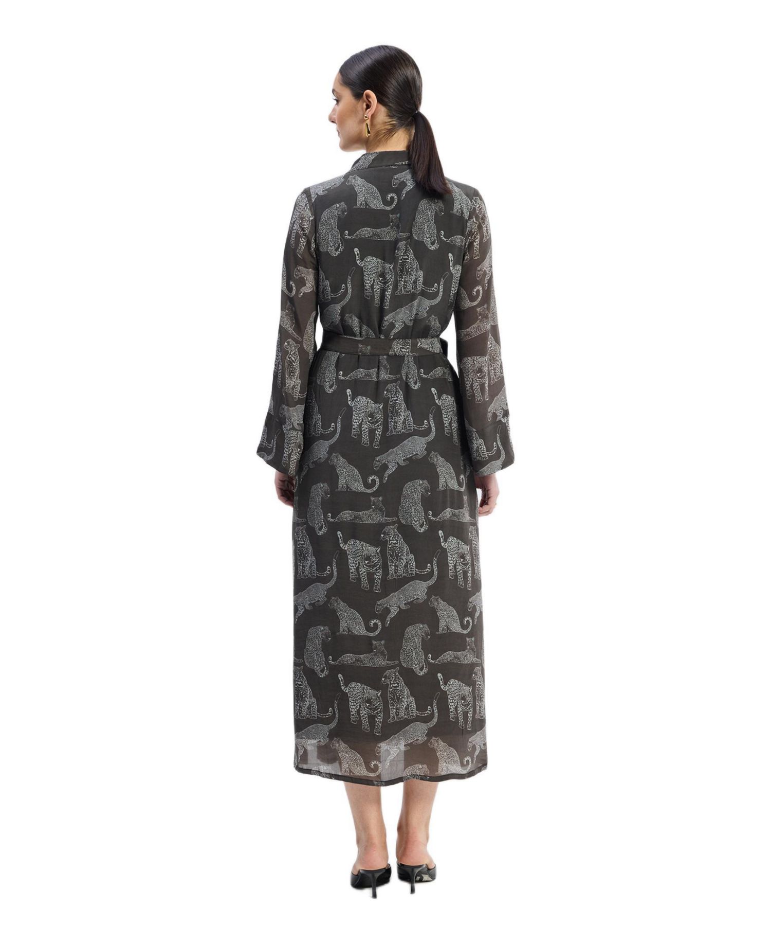 Women's Relaxed-fit Shirt Dress in Animal Print