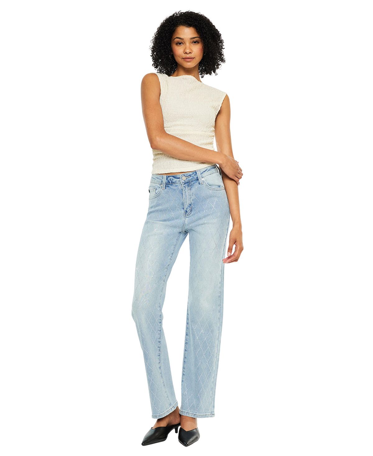 KanCan Women's Cheriese High Rise Straight-Leg Jeans view 6 — MAYCSS fashion products