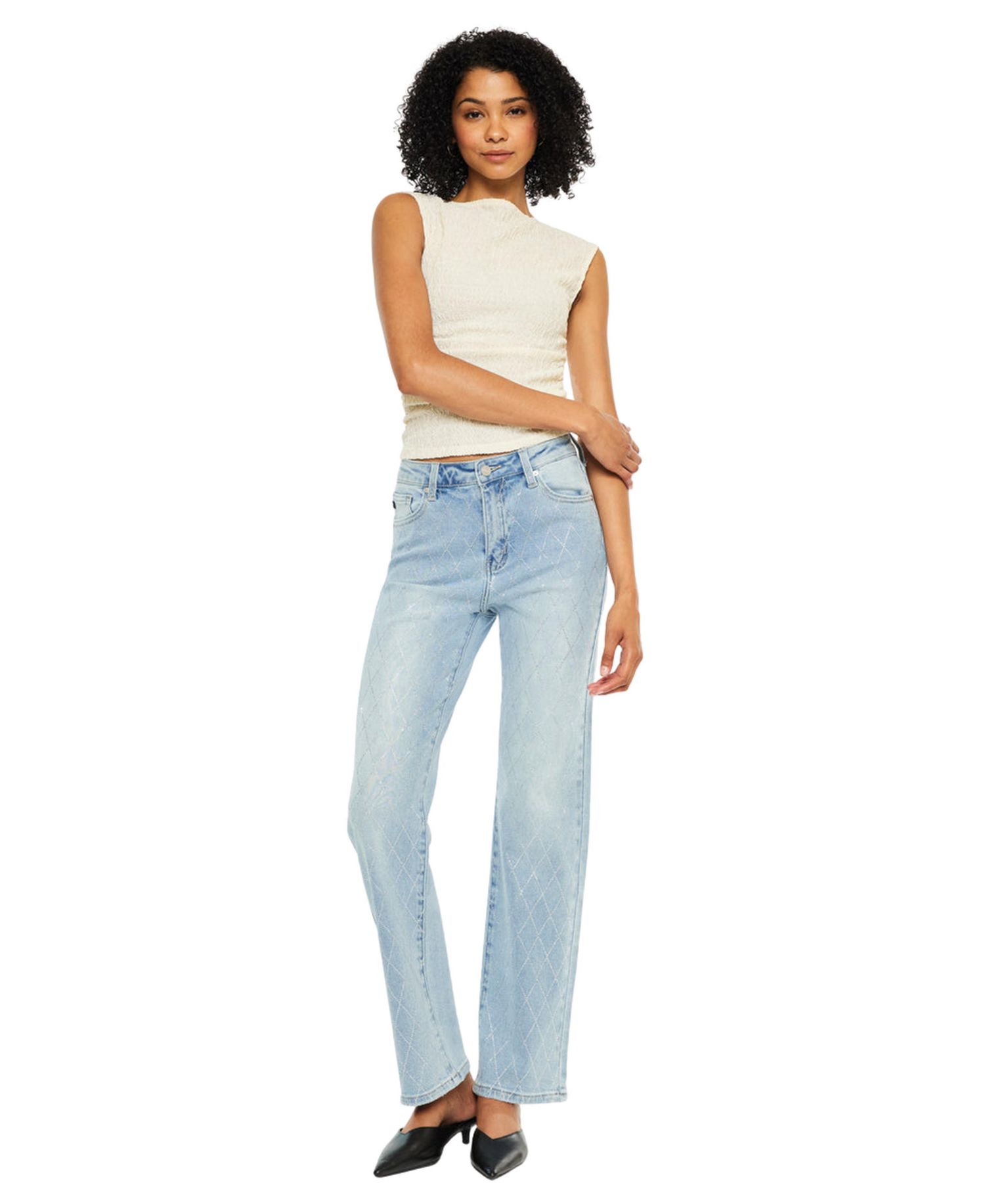 Women's Cheriese High Rise Straight-Leg Jeans
