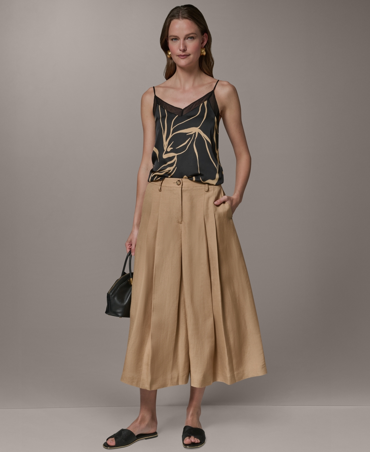 Donna Karan New York Women's Front Hand Pocket Pleated Pants
