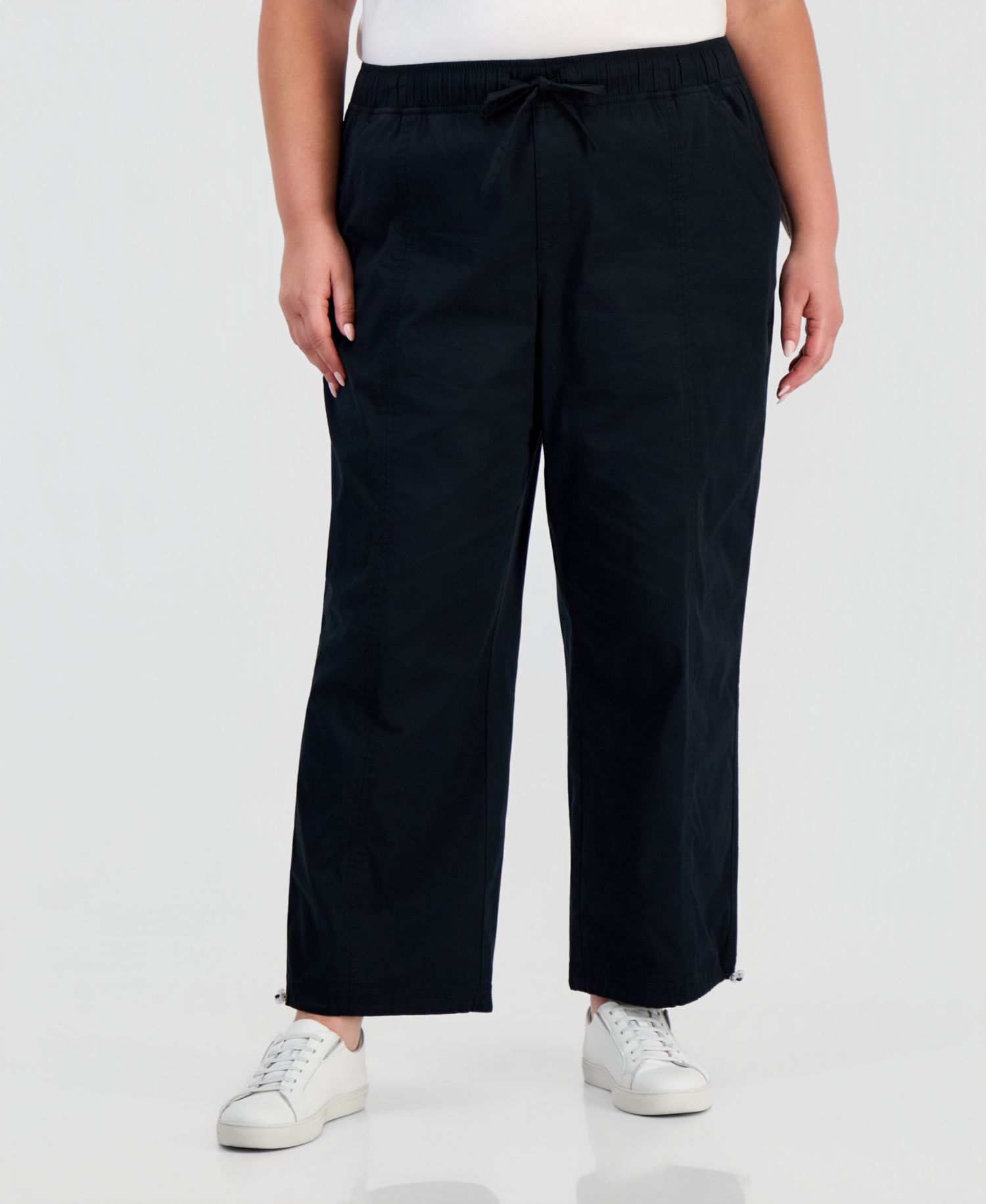 Petite Utility Bungee Pull-On Ankle Pants