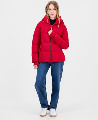 Women's Short Hooded Puffer Jacket, Created for Macy's