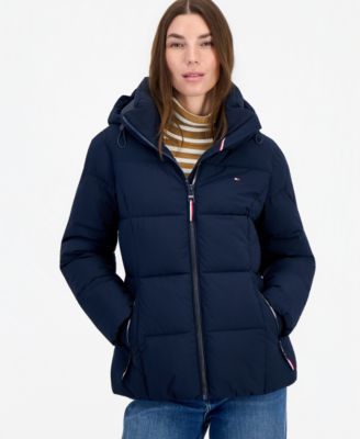 Women's Short Hooded Puffer Jacket, Created for Macy's