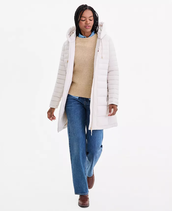 Women's Puffer Packable Hooded Coat - thumbnail 10