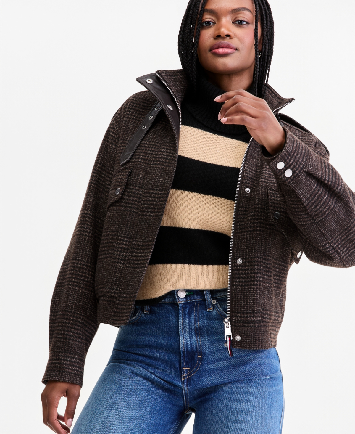 Tommy Hilfiger Women's Stand-Collar Bomber Jacket