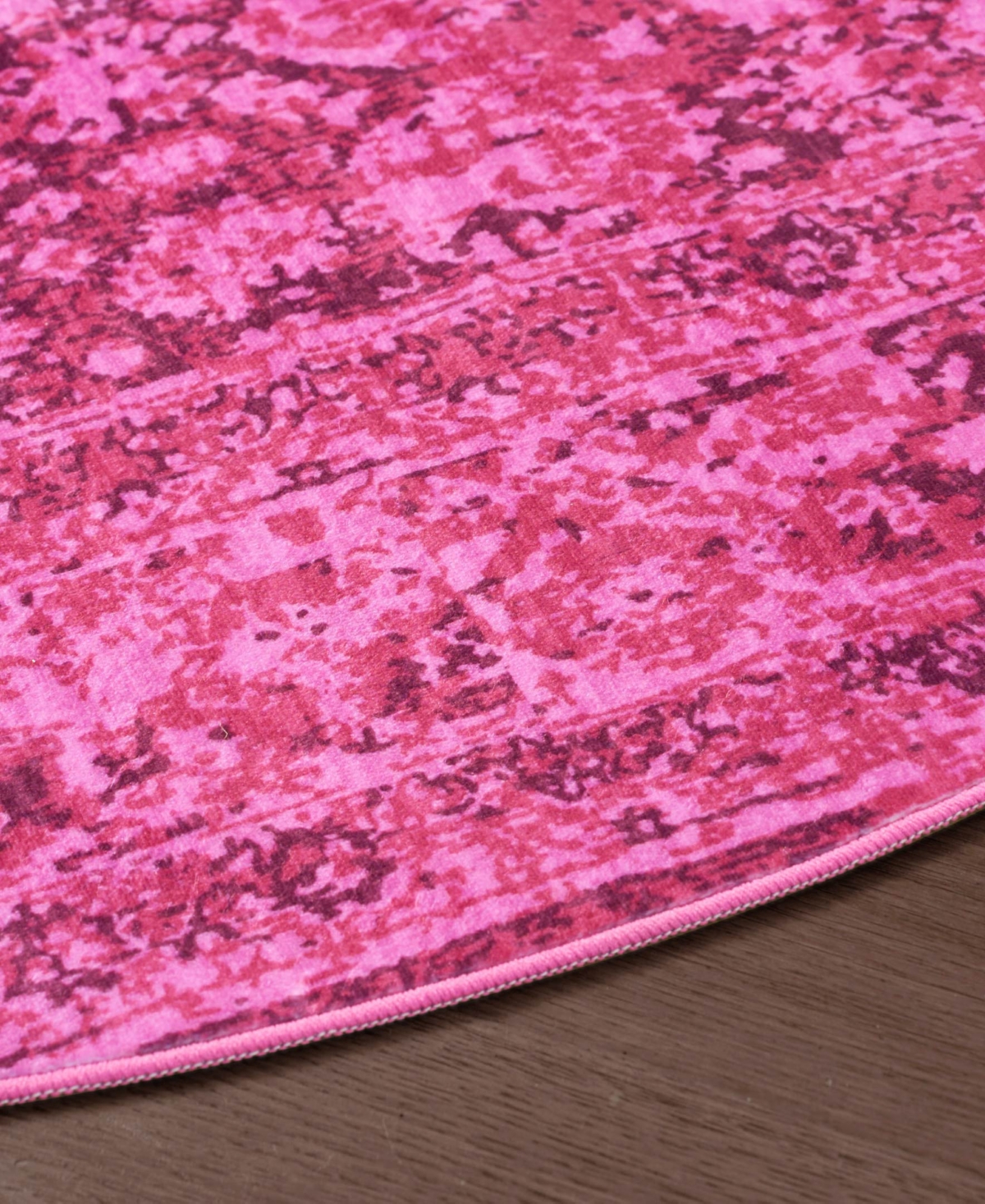 Juicy Couture Leopard Medallion Finely Soft Washable Round Accent Rug, 48" x